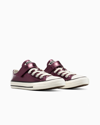 Chuck Taylor All Star Metallic Easy On Mesa Rose/Egret/Black, Top and Side View