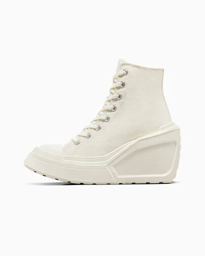 Chuck 70 De Luxe Wedge Egret/Black/White, Inner Side View