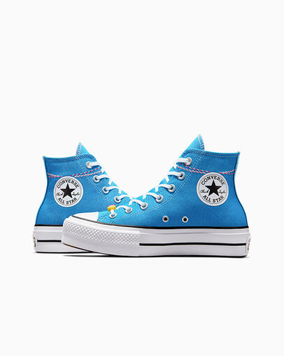 Chuck Taylor All Star Lift Kidult Dial Up Blue/White, Detail Angle View