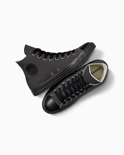 Chuck Taylor All Star Heavy Canvas Dark Matter/Black/Black, Angled View