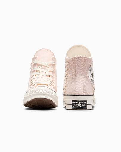 Chuck 70 Crafted Laces Pale Petal/Egret/Warm Clay, Heel View