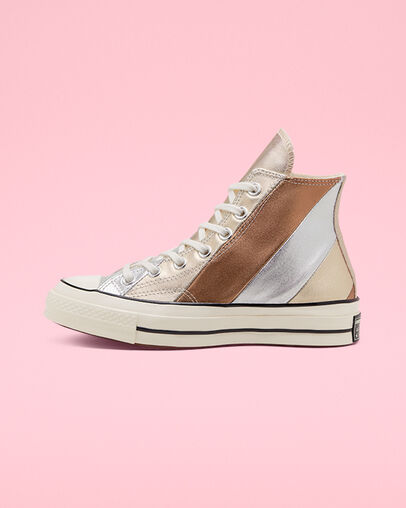 Chuck 70 Metallic Rainbow High Top Pure Silver/Egret/Black