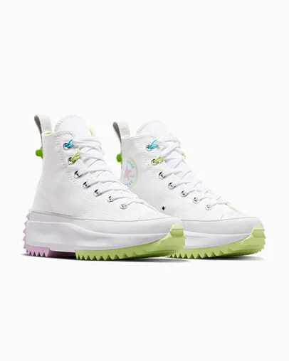 Run Star Hike Platform Utility Pop White/Citron This/Fossilized, Top and Side View