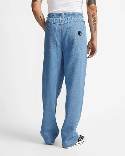 Baggy Denim Pant Denim, Back View
