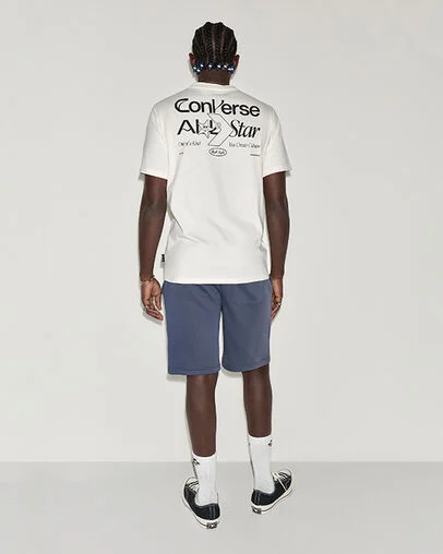 Chev Dazed Star T-Shirt Converse Egret, Detail View