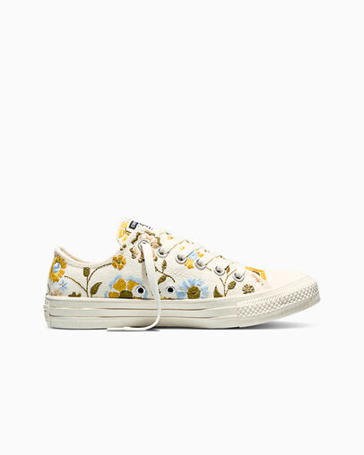 Chuck Taylor All Star Retro Flowers Egret/Bright Outlook, Outer Side View