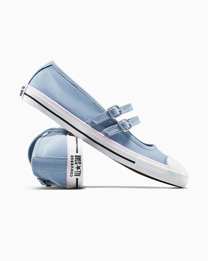 Chuck Taylor All Star Dainty Mary Jane Wet Stone/Sugar Berry/White, Detail Angle View