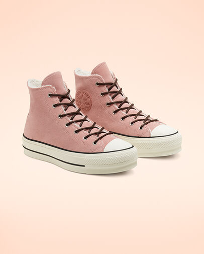 Sherpa Chuck Taylor All Star Platform Rust Pink/Egret/Black