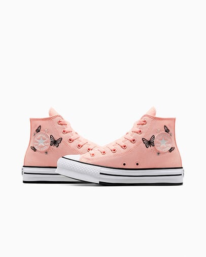 Chuck Taylor All Star EVA Lift Butterflies Soft Peach/White/Black, Detail Angle View