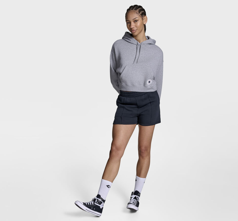 Chuck Taylor All Star Cropped Hoodie Vintage Grey Heather