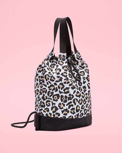 Bucket Bag Leopard/Black, 3/4 View