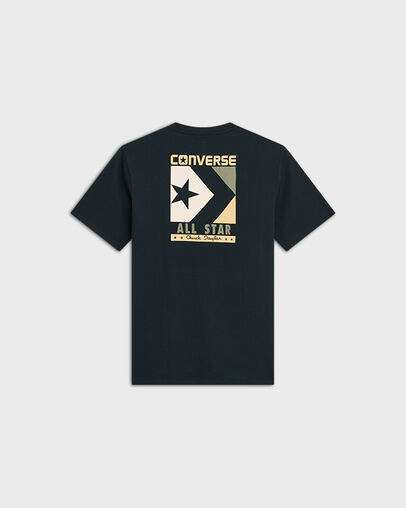 Timeless Boxed Chevron T-Shirt Converse Black, Back View