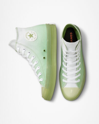 green leather converse