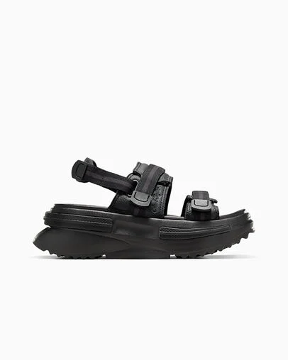 Run Star Utility Sandal CX Black/Black/Black, Outer Side View