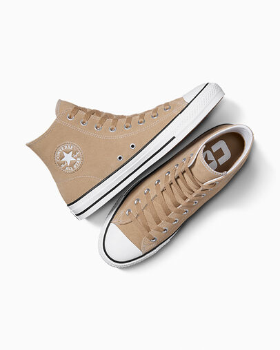 CONS Chuck Taylor All Star Pro Suede Nomad Khaki/White/Black, Angled View
