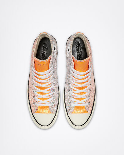 Converse x JW Anderson Glitter Chuck 70 High Top Nasturtium/Egret/Black