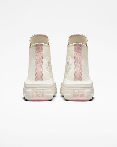 Chuck Taylor All Star Move Platform Tonal Materials Egret/Stone Mauve/Rust Pink, Heel View