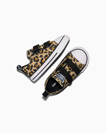 Chuck Taylor All Star Easy-On Leopard Hay Day/Black/Honey Stick, Angled View