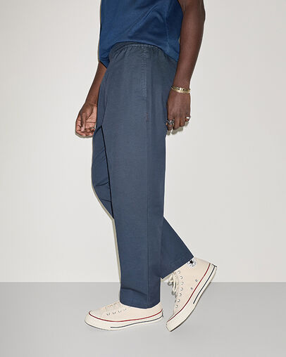 Straight Leg Pants Navy, Back View