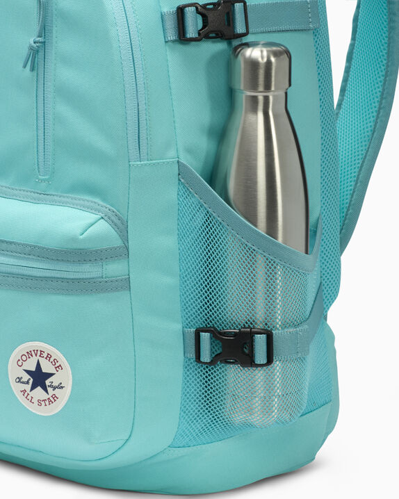 Leather Converse Messenger Bag in green and white