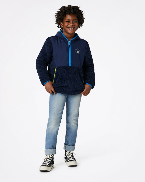 Sherpa Half Zip Jacket Big Kids Jacket. Converse.com
