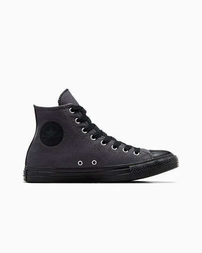 Chuck Taylor All Star Heavy Canvas Dark Matter/Black/Black, Outer Side View
