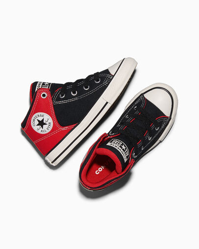 Chuck Taylor All Star High Street Varsity Black/Red/White, Angled View