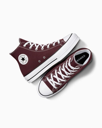 Chuck Taylor All Star Lift Platform El Dorado Brown/White/Black, Angled View