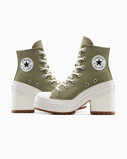 Chuck 70 De Luxe Heel Light Field Surplus/Egret, Detail Angle View