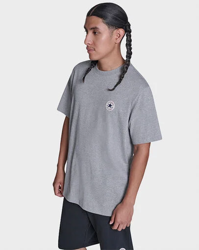 Chuck Taylor All Star Patch T-Shirt Vintage Grey Heather, Back View