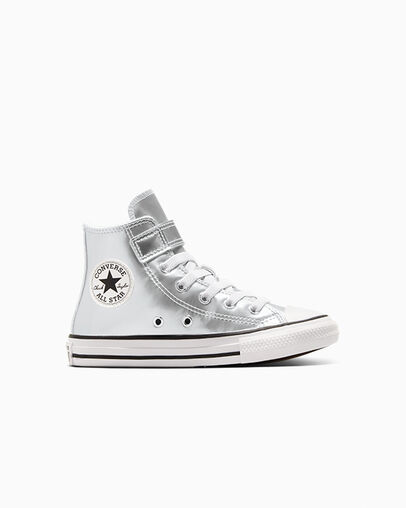 Chuck Taylor All Star Metallic Easy-On Silver/White/Silver, Outer Side View