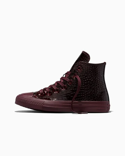 Chuck Taylor All Star Crocodile Leather Deep Bordeaux/Deep Bordeaux, Inner Side View