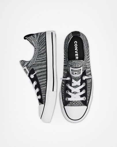 Galactic Nuclei Chuck Taylor All Star Shoreline Knit Slip Black/White/Black