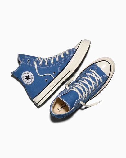 Chuck 70 Canvas Armor Blue/Egret/Black, Angled View