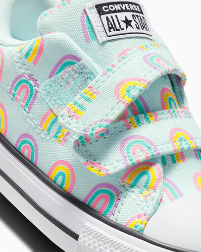 Chuck Taylor All Star Rave Easy-On Rainbows Chance Of Rain Blue/Oops! Pink, Detail Angle View