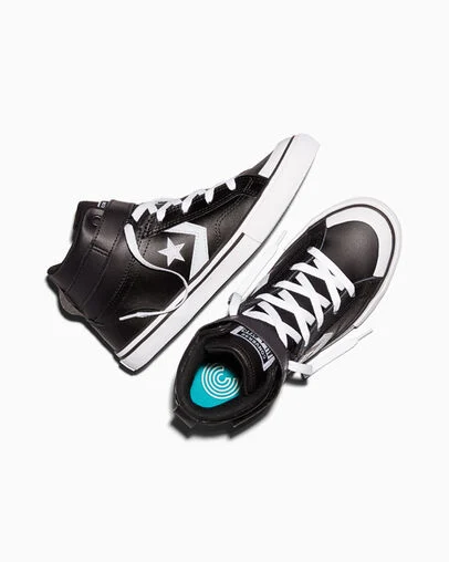 Pro Blaze Strap Leather Black/White/White, Angled View