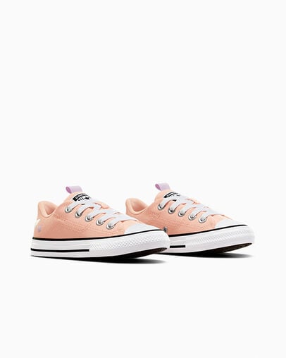 Chuck Taylor All Star Butterflies Soft Peach/Grape Fizz/White, Top and Side View