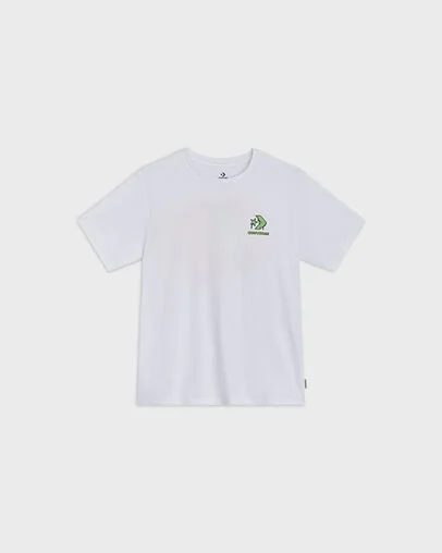 Converse Happy Thoughts T-Shirt White 10A, Front View