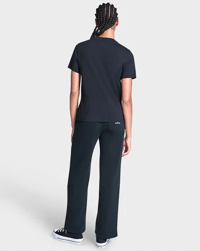 Trio Embroidered T-Shirt Converse Black, Detail View