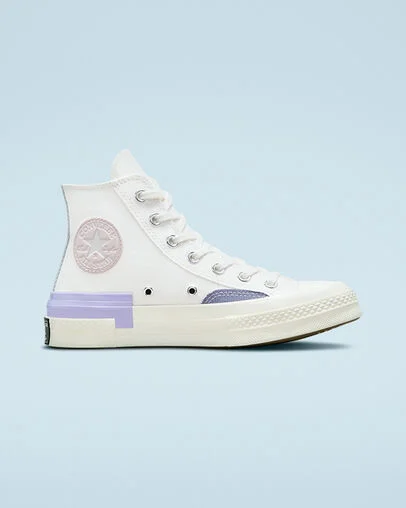 Chuck 70 Color Pop Layers Vintage White/Slate Lilac, Outer Side View
