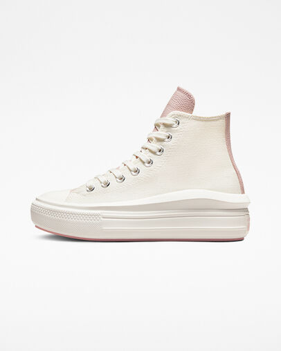 Chuck Taylor All Star Move Platform Tonal Materials Egret/Stone Mauve/Rust Pink, Inner Side View
