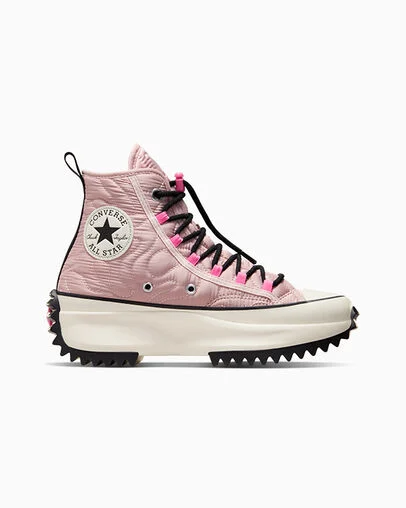 Run Star Hike Platform Quilted Pink Sage/Egret/Black, Outer Side View