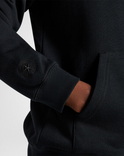 Y2K Heart Pullover Hoodie Converse Black, Detail View