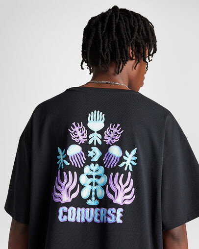 Undersea T-Shirt Converse Black, Detail View