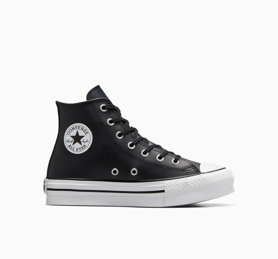 Chuck Taylor All Star EVA Lift Platform Leather Black/Natural Ivory/White