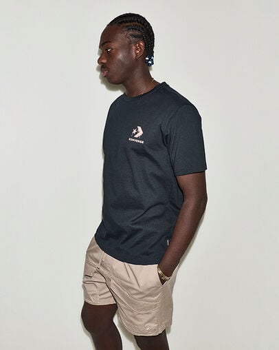 Converse Happy Thoughts T-Shirt Converse Black, Back View