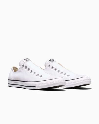 Chuck Taylor All Star Slip On White/Black/White, Top and Side View