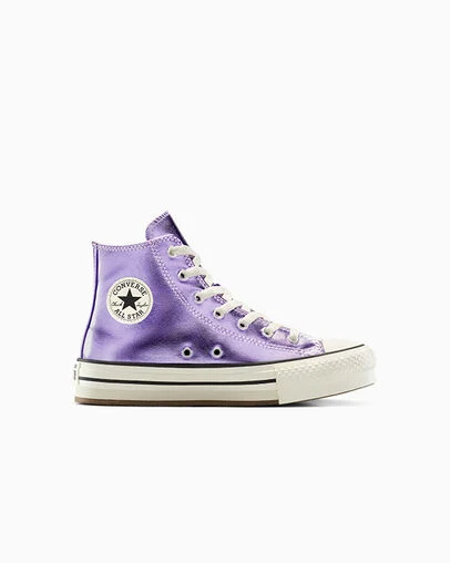 Chuck Taylor All Star EVA Lift Platform Metallic Purple/Egret/Black, Outer Side View