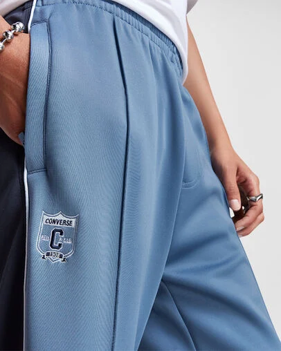 Retro Track Pants Lakeside Blue, Detail View