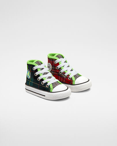 Paneled Plaid Chuck Taylor All Star Red/White/Black